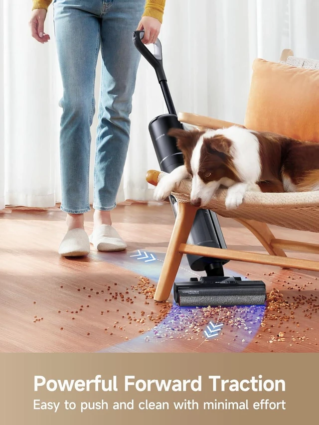 Alt view image 6 of 7 - DREAME H12 PRO Vacuum Mop, Wet Dry Vacuum Cleaner for Hard Floor, Vacuum and Mop at The Same Time for Wet & Dry Messes, Auto Self-Cleaning, Edge to Edge Cleaning with Hot Air Drying