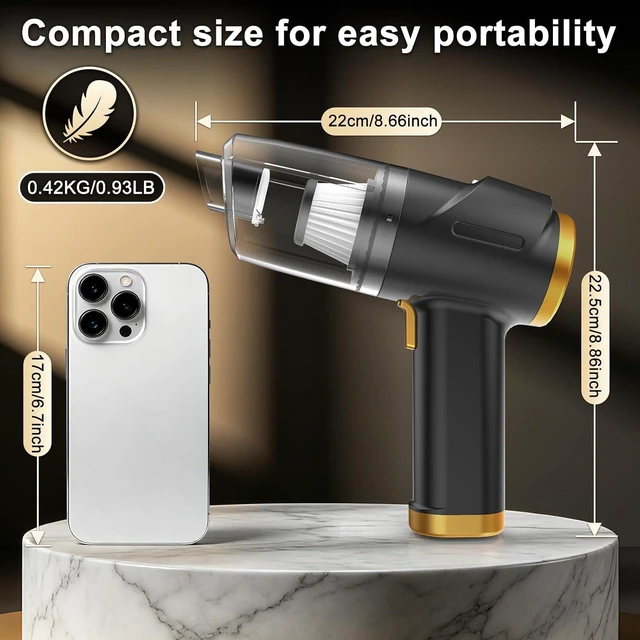 Alt view image 2 of 7 - Handheld Vacuum, Small Car Vacuum, Cordless & Lightweight