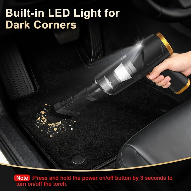 Alt view image 6 of 7 - Handheld Vacuum, Small Car Vacuum, Cordless & Lightweight