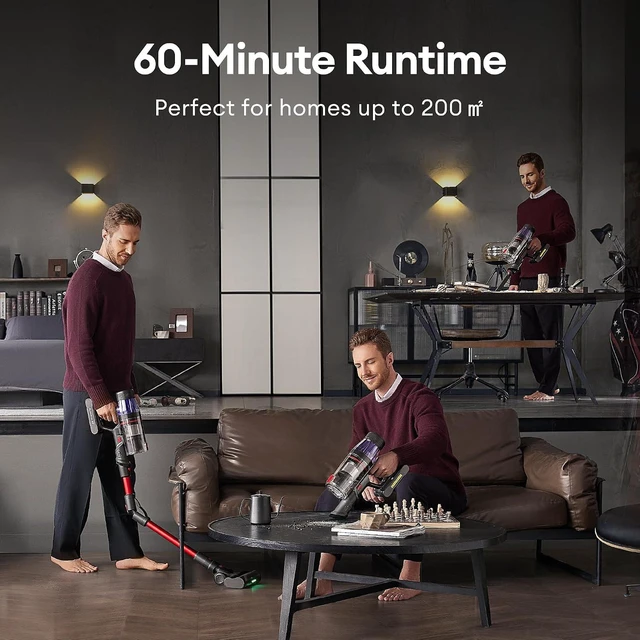 Alt view image 3 of 7 - Ultenic Cordless Vacuum Cleaner, 600W 55Kpa 60Mins Vacuum Cleaners for Home, Cordless Stick Vacuum with 180°Bendable Wand, Anti-Tangle Brush, Charging Dock, Vacuum for Pet Hair/Carpet/Floor/Car