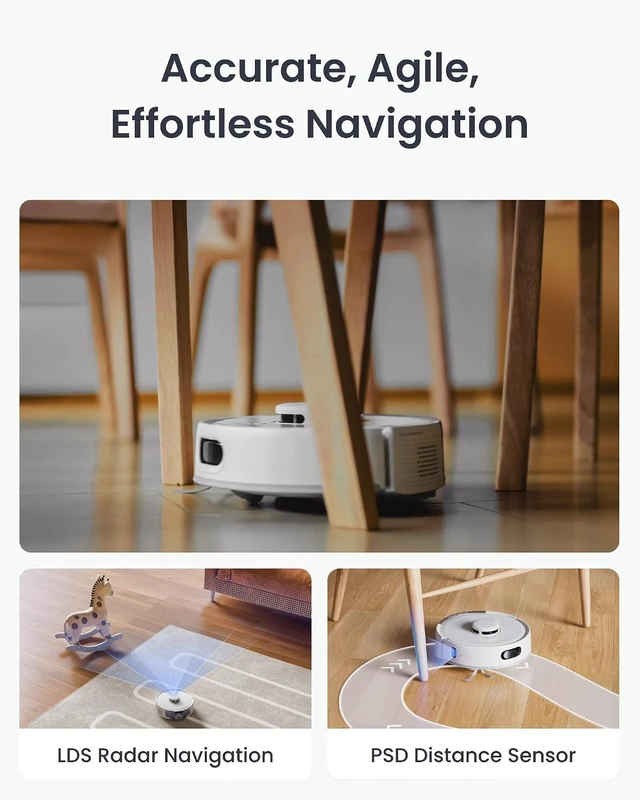 Alt view image 6 of 7 - SwitchBot K11+ Robot Vacuum & Mop with Matter, 6000Pa Suction, 90-Day Hands-Free Self-Emptying, LDS Navigation, 3.6 Ultra-Slim, Anti-Tangle for Pet Hair, Works with Alexa, Google Home, Apple Home