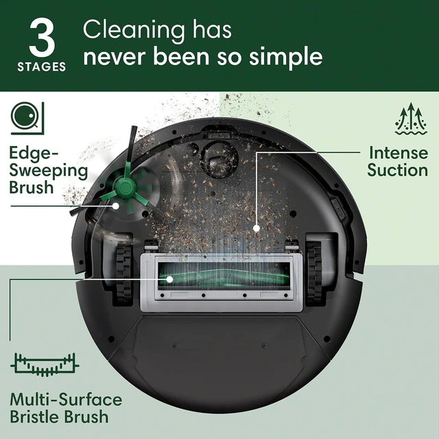 Alt view image 4 of 7 - iRobot Roomba 105 Vac Robot Vacuum with AutoEmpty Dock - Self-Empties for 75 Days, Easy to use, Intense Power-Lifting Suction, LiDAR Navigation, Multi-Surface Cleaning, Cleans in Neat Rows