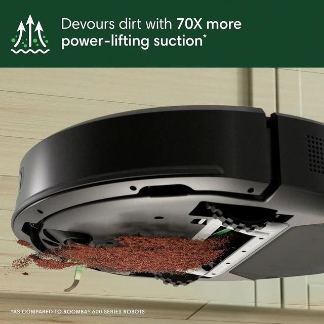 Alt view image 5 of 7 - iRobot Roomba 105 Vac Robot Vacuum with AutoEmpty Dock - Self-Empties for 75 Days, Easy to use, Intense Power-Lifting Suction, LiDAR Navigation, Multi-Surface Cleaning, Cleans in Neat Rows