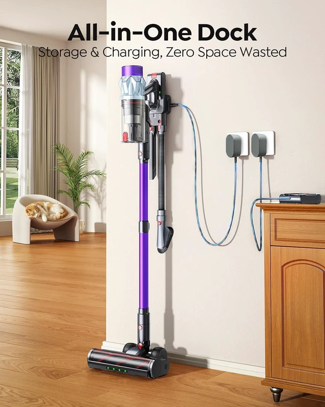 Alt view image 6 of 7 - Cordless Vacuum Cleaner 70Mins/650W/55KPA, Stick Vacuum Cleaners for Home