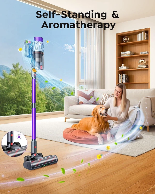 Alt view image 5 of 7 - Cordless Vacuum Cleaner 70Mins/650W/55KPA, Stick Vacuum Cleaners for Home