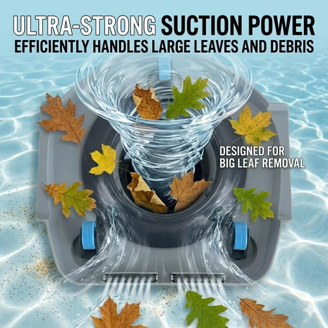 Alt view image 4 of 7 - Cordless Pool Vacuum, Handheld Rechargeable Pool Cleaner with Poles,60 Mins Runtime, 11.1V Powerful Suction, 2 Replacement Filter Bags,Ideal for inground Pools,Spa,Hot Tub, Stairs,Above Ground Pools
