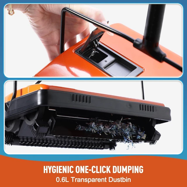 Alt view image 6 of 7 - CLEANHOME Manual Carpet Sweeper For Pet Hair and Dust Remove