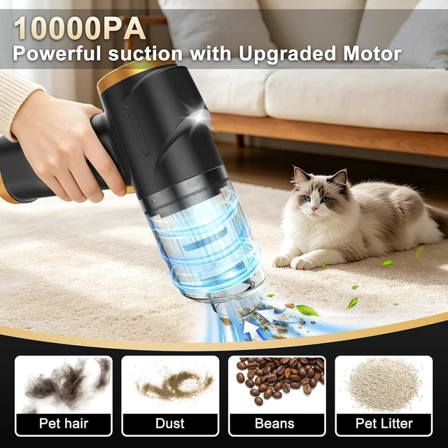 Alt view image 4 of 7 - Handheld Vacuum, Small Car Vacuum, Cordless & Lightweight