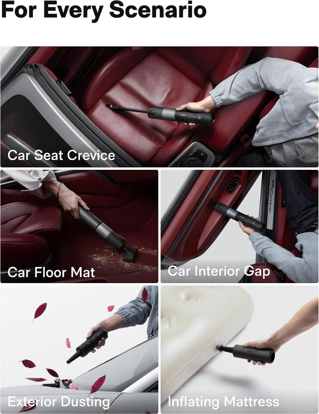 Alt view image 3 of 7 - HOTO Car Vacuum Portable Cordless, Handheld Vacuum with Case, 20000Pa