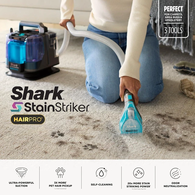 Alt view image 2 of 7 - Shark StainStriker HairPro Portable Stain Cleaner, 3 Tools, PX253BRN