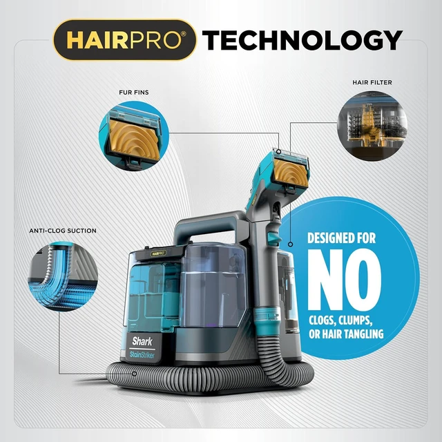 Alt view image 5 of 7 - Shark StainStriker HairPro Portable Stain Cleaner, 3 Tools, PX253BRN