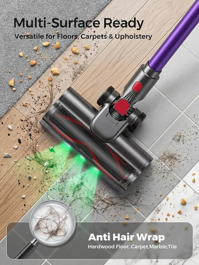 Alt view image 7 of 7 - Cordless Vacuum Cleaner for Home, 650W 60KPa Stick Vacuum Cleaner,Max 75Min