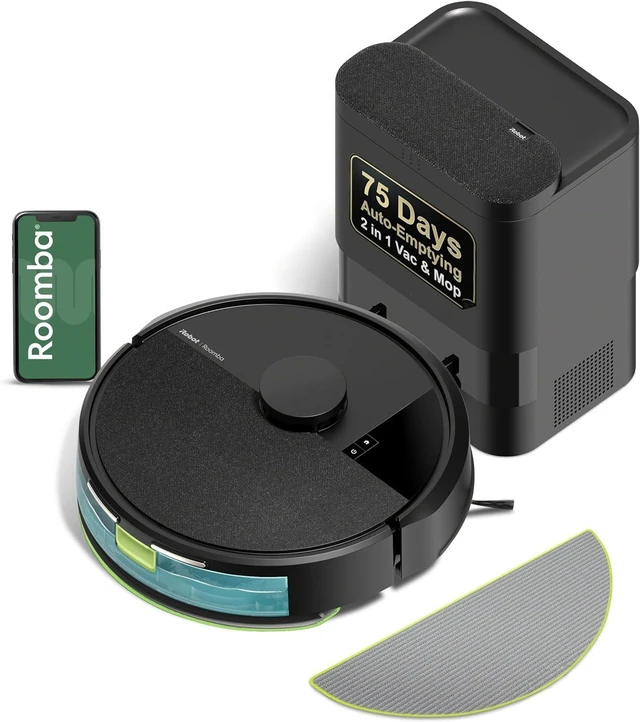Main image of iRobot Roomba 105 Combo Robot Vacuum & Mop with AutoEmpty Dock - Self-Empties for 75 Days, Intense Power-Lifting Suction, LiDAR Navigation, Multiple Cleaning Modes, Avoids Mopping Carpet