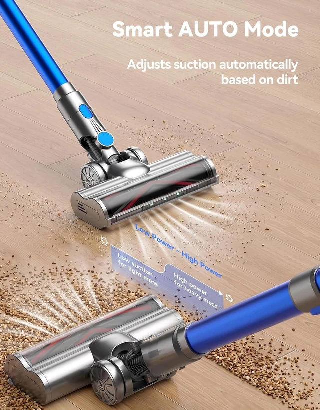 Alt view image 4 of 7 - Cordless Vacuum Cleaner, 350AW/70Min Vacuum Cleaners for Home, Stick Vacuum