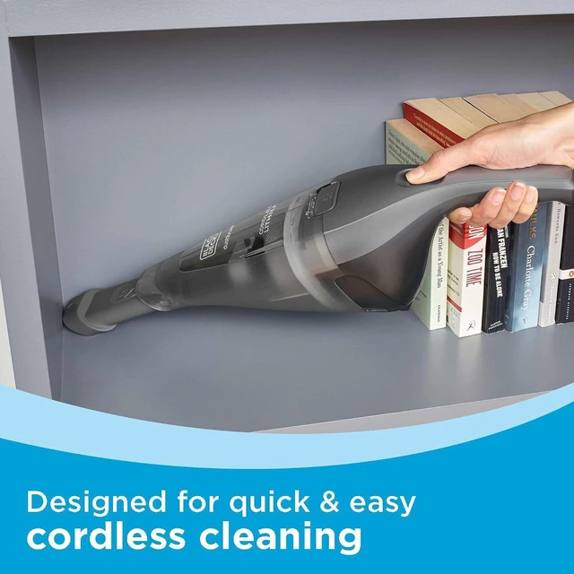 Alt view image 7 of 7 - BLACK+DECKER dustbuster Handheld Vacuum, 8V Cordless, Hand Vacuum for Quick Cleanup with Crevice Tool and Washable Filter (HNVC220BCZ01)