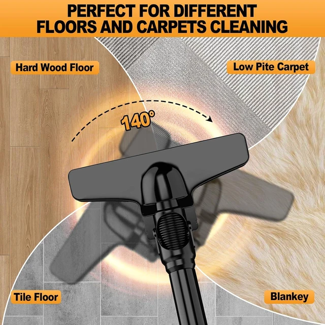 Alt view image 4 of 7 - Cordless Vacuum Compatible with Dewalt 20V Battery, Portable Handheld Vacuum Cleaner with 2 HEPA Filter, 4 Multi Nozzle, Power Shop Vacuum for Home, Car, Floor, Carpet (Battery Not Included)