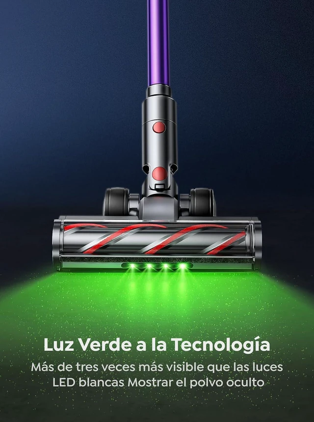 Alt view image 6 of 7 - INTETURE Cordless Vacuum Cleaner, 650W 55KPA 70 Mins Vacuum Cleaners for Home, Anti-Tangle Stick Vacuum with Touch Screen, Wall Mount Charging, Upgraded Vacuum Cordless for Pet Hair/Carpet/Floors