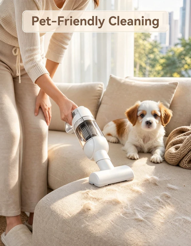Alt view image 6 of 6 - Handheld Vacuum Cleaner, 20000 Pa Car Vacuum Cordless White