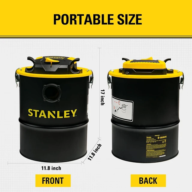 Alt view image 4 of 7 - STANLEY 4 Gallon 4 HP Ash Vacuum for Pellet Stoves and Fireplace SL18184