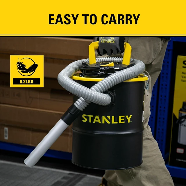 Alt view image 7 of 7 - STANLEY 4 Gallon 4 HP Ash Vacuum for Pellet Stoves and Fireplace SL18184