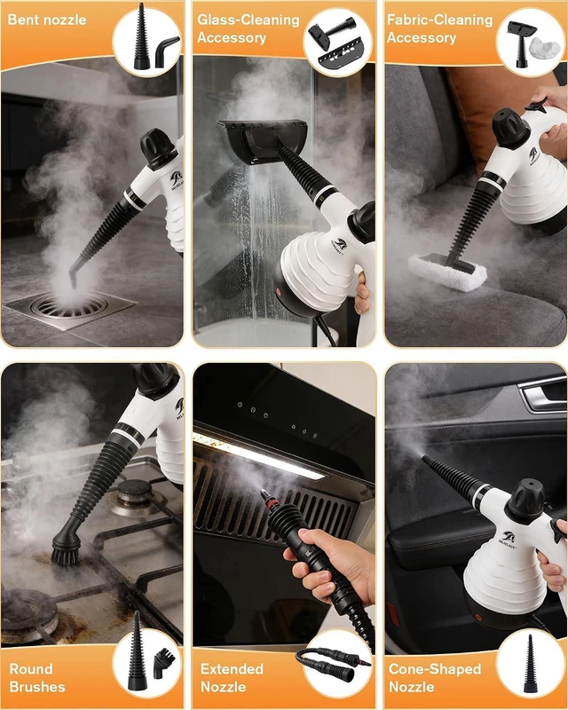 Alt view image 5 of 6 - MLMLANT 300°F HandHeld Steam Cleaner,3.5 Bar Steamer For Home