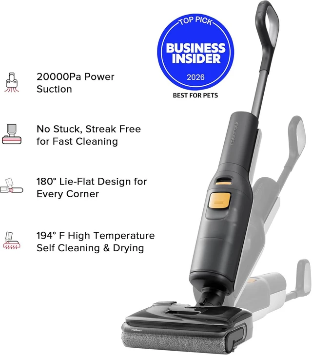 Alt view image 2 of 7 - roborock F25 BX Wet Dry Vacuum Cleaner, Cordless Vacuum Mop with 20000Pa