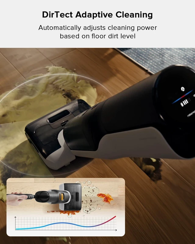 Alt view image 4 of 7 - roborock F25 BX Wet Dry Vacuum Cleaner, Cordless Vacuum Mop with 20000Pa