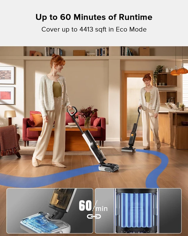 Alt view image 7 of 7 - roborock F25 BX Wet Dry Vacuum Cleaner, Cordless Vacuum Mop with 20000Pa