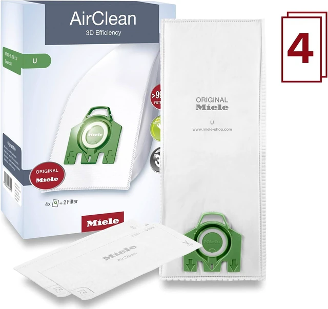 Alt view image 2 of 6 - Miele U Vacuum Cleaner Bags for Miele Bagged Upright Vacuums