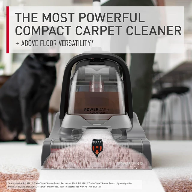 Alt view image 2 of 7 - Hoover PowerDash Pet Advanced Compact Carpet Cleaner Machine with Above Floor Cleaning, Lightweight Carpet Shampooer Machine, Pair with a Hoover Carpet Cleaner Solution for a Bright, Refreshed Home