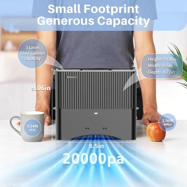 Alt view image 2 of 7 - Touchless Vacuum Automatic Dustpan, 20Kpa Suction, Compact Baggless Design