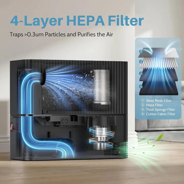 Alt view image 6 of 7 - Touchless Vacuum Automatic Dustpan, 20Kpa Suction, Compact Baggless Design