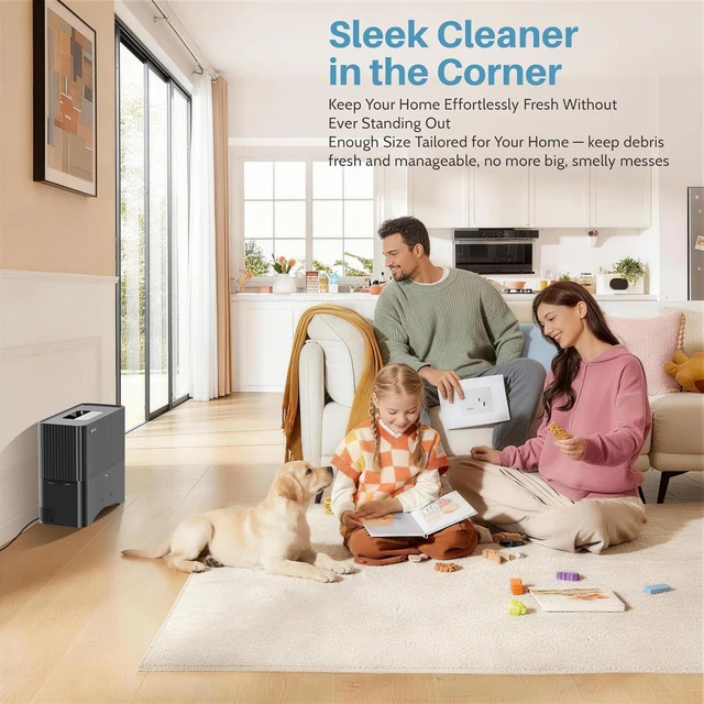 Alt view image 7 of 7 - Touchless Vacuum Automatic Dustpan, 20Kpa Suction, Compact Baggless Design