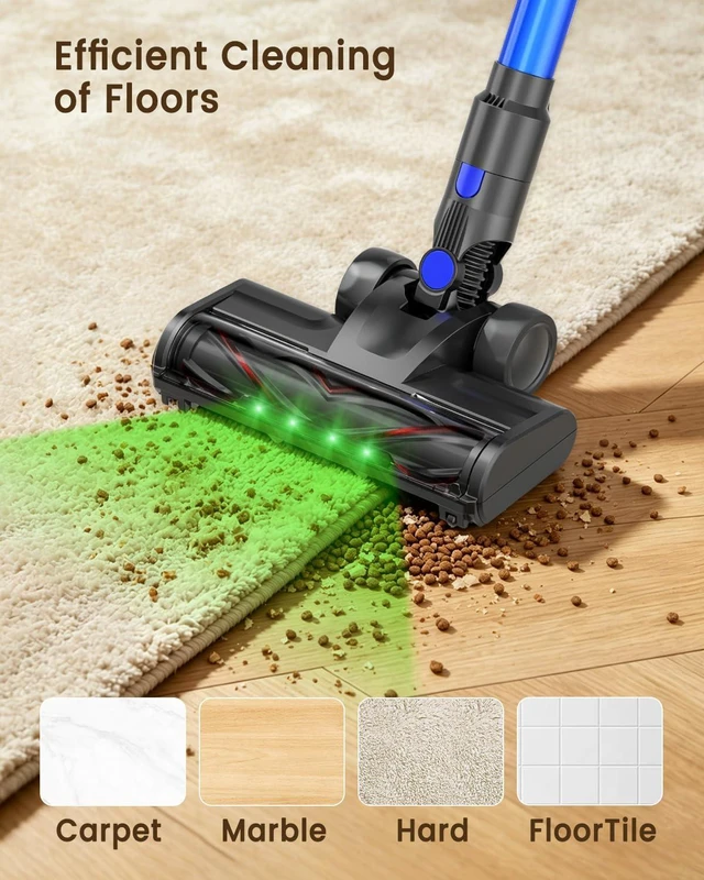 Alt view image 3 of 7 - Cordless Stick Vacuum Cleaners for Home, 650W 55KPA Up to 70Min Runtime