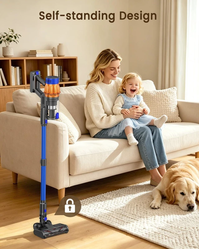 Alt view image 4 of 7 - Cordless Stick Vacuum Cleaners for Home, 650W 55KPA Up to 70Min Runtime