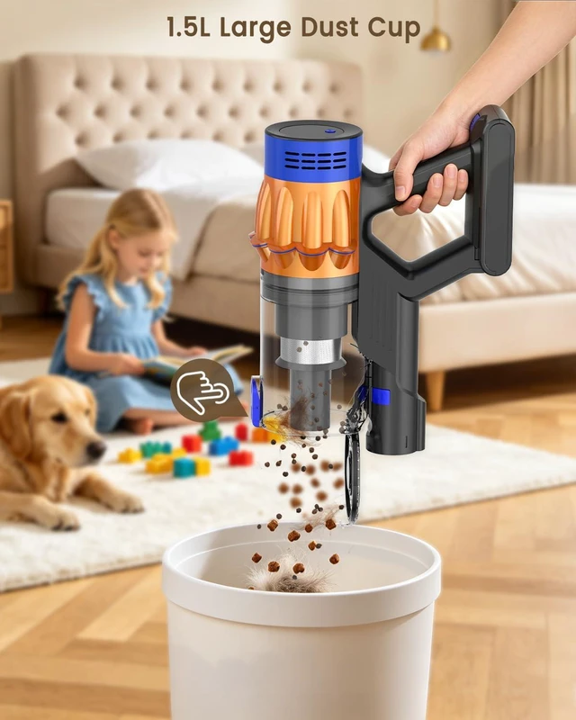 Alt view image 6 of 7 - Cordless Stick Vacuum Cleaners for Home, 650W 55KPA Up to 70Min Runtime