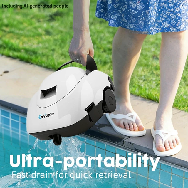 Alt view image 4 of 7 - Cordless Robotic Pool Cleaner, White