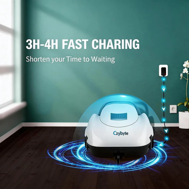 Alt view image 7 of 7 - Cordless Robotic Pool Cleaner, White