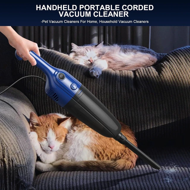 Alt view image 2 of 7 - Stick Lightweight Vacuum Cleaner for Home & Apartment, Corded Handheld vac Cleaners with Crevice Tool, Perfect Household Vacuum Cleaners for Carpet, pet Hair, Hardwood Floor (Blue)