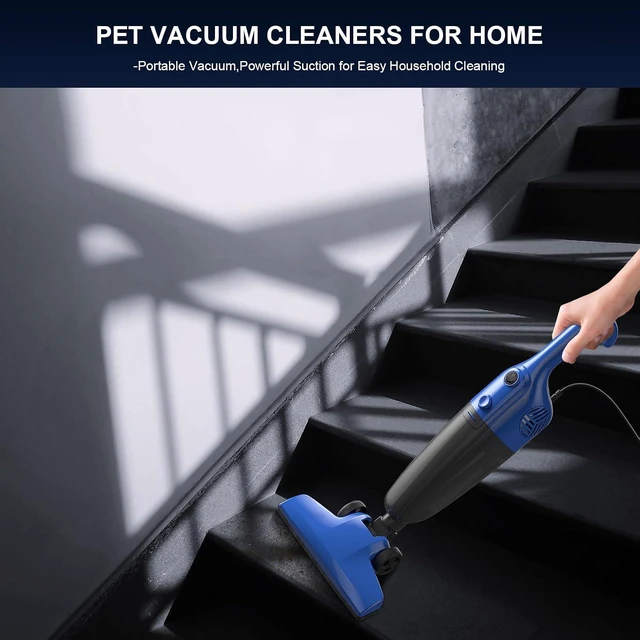Alt view image 5 of 7 - Stick Lightweight Vacuum Cleaner for Home & Apartment, Corded Handheld vac Cleaners with Crevice Tool, Perfect Household Vacuum Cleaners for Carpet, pet Hair, Hardwood Floor (Blue)