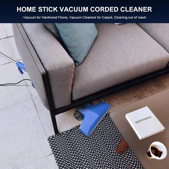 Alt view image 6 of 7 - Stick Lightweight Vacuum Cleaner for Home & Apartment, Corded Handheld vac Cleaners with Crevice Tool, Perfect Household Vacuum Cleaners for Carpet, pet Hair, Hardwood Floor (Blue)