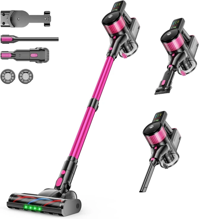 Main image of MYUAKO Cordless Vacuum Cleaner 650W 55kPa Vacuum Cleaners for Home Up to 75Mins, Cordless Rechargeable Vacuum Cleaner Anti-Tangled Vacuum Cleaner 2L for Hardwood Floor,Carpets,Pet Hair Nova R8