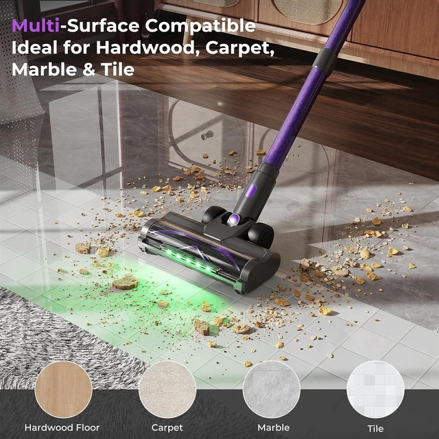 Alt view image 6 of 7 - Cordless Vacuum Cleaner for Pet Hair, Powerful Suction, Up to 70Min Runtime