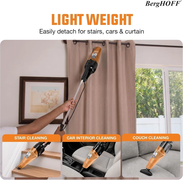 Alt view image 4 of 7 - BergHOFF Merlin All-in-One Corded Stick Vacuum,Detachable Handheld,Orange
