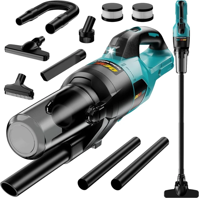 Main image of Cordless Vacuum Cleaner for Makita 18V Battery, 6 in 1 Handheld Electric Vacuum Cleaner with HEPA Filter and LED Light, 46 CFM Portable Hand Vacuum for Floor, Carpet, Car (Battery Not Included)