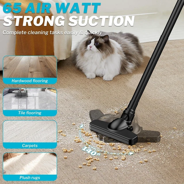 Alt view image 4 of 7 - Cordless Vacuum Cleaner for Makita 18V Battery, 6 in 1 Handheld Electric Vacuum Cleaner with HEPA Filter and LED Light, 46 CFM Portable Hand Vacuum for Floor, Carpet, Car (Battery Not Included)