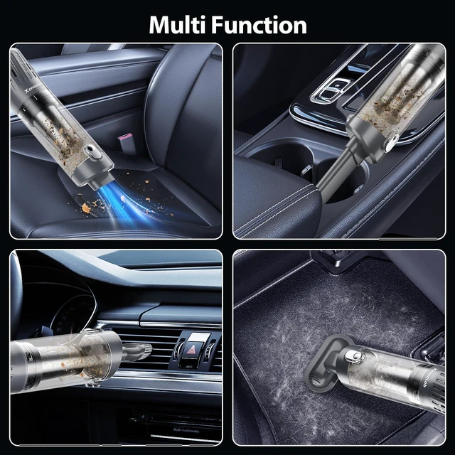 Alt view image 5 of 7 - Handheld Vacuum Cordless 25000Pa Car Vacuum 3-in-1 Handheld Vacuum, Includes Smart Display and Charging Base Hand Vac Cordless Rechargeable One-Touch Empty for Home/Pet/Car (Silver)