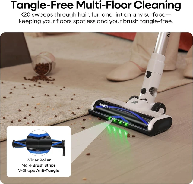 Alt view image 4 of 7 - ElecKeys 580W 48kPa Cordless Stick Vacuum Cleaners for Home with 65Mins