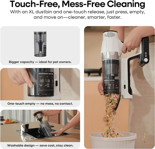 Alt view image 5 of 7 - ElecKeys 580W 48kPa Cordless Stick Vacuum Cleaners for Home with 65Mins