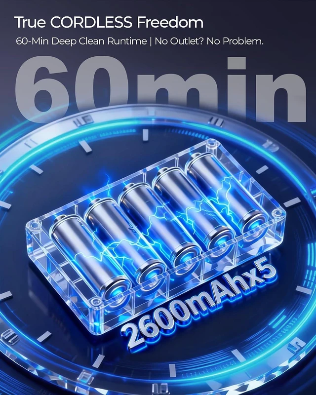 Alt view image 3 of 7 - Teant Cordless Bed Mattress Vacuum, 18kPa Suction & LED Display, Model MV01